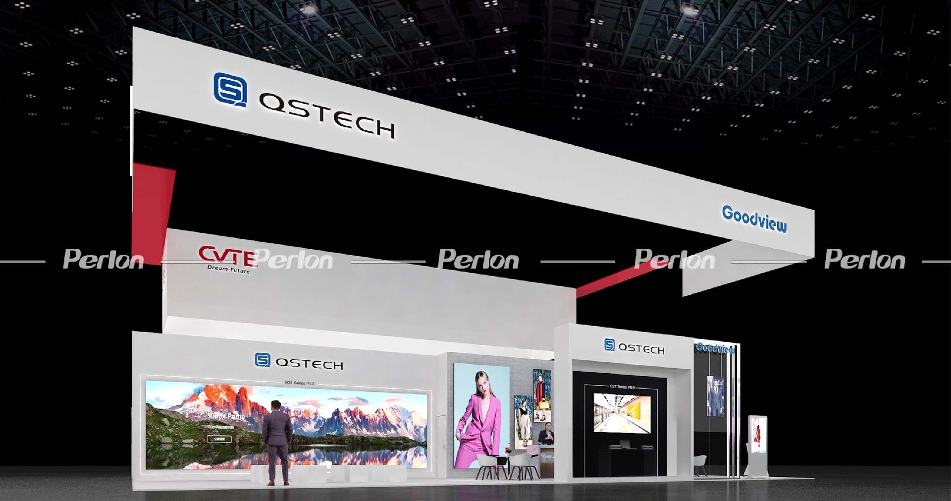 美國展會搭建現場圖